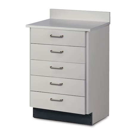 Clinton TX Cabinet w/ 5 Drawers, Gray Top, Gray Cabinet 8805-0GR-1GR